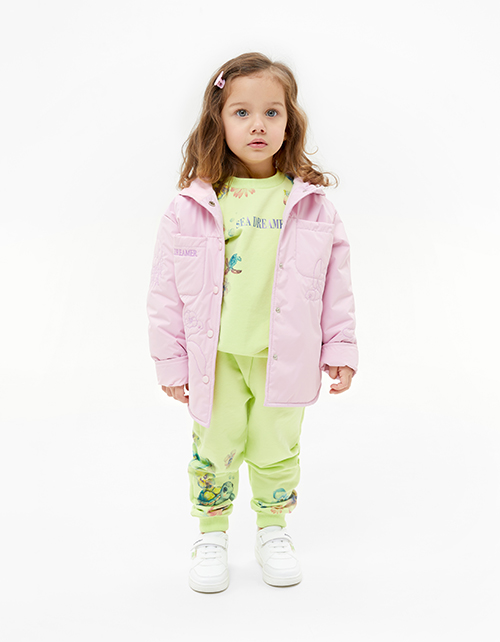 Свитшот оттенка кибер лайм для девочки