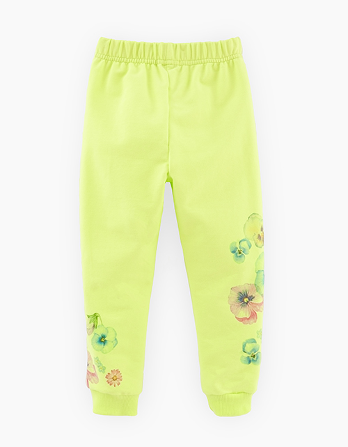 Брюки оттенка кибер лайм для девочки