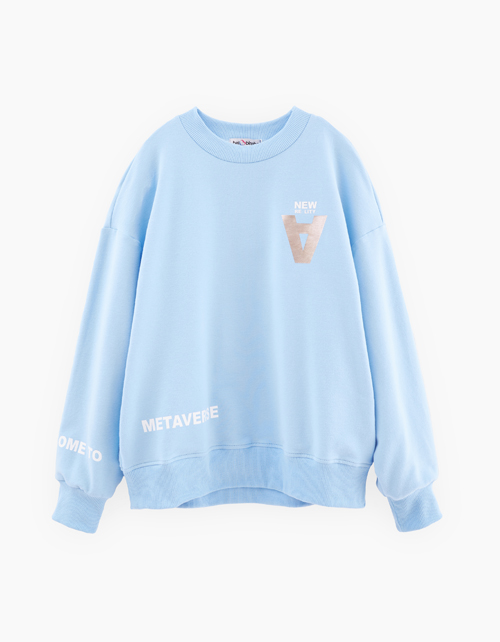 Светло-голубой свитшот для девочки Светло-голубой свитшот для девочки