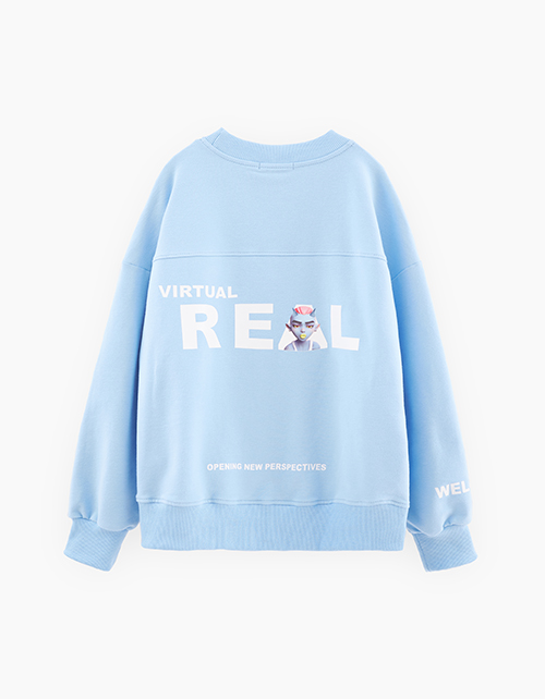 Светло-голубой свитшот для девочки Светло-голубой свитшот для девочки