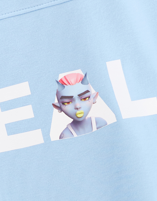 Светло-голубой свитшот для девочки Светло-голубой свитшот для девочки