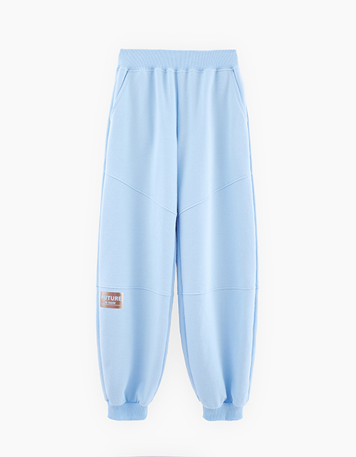 Брюки-джоггеры небесно-голубого оттенка для девочки