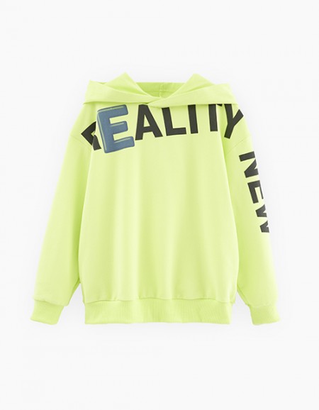 Худи оттенка кибер лайм для мальчика