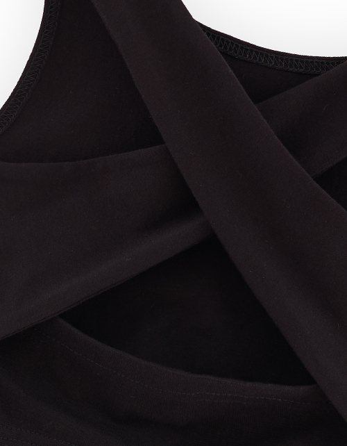 Чёрный кроп-топ для девочки