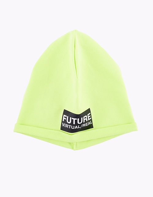 Шапка оттенка кибер лайм для мальчика