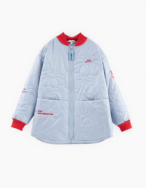 Голубой бомбер для девочки