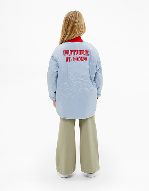 Голубой бомбер для девочки