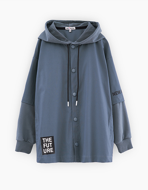 Жакет-рубашка с капюшоном для мальчика Жакет-рубашка с капюшоном для мальчика