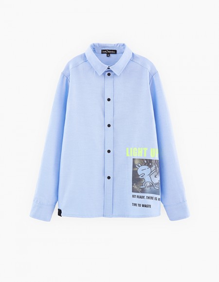 Светло-голубая рубашка для мальчика