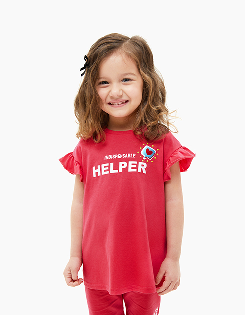 Туника в оттенке радужный красный для девочки Туника в оттенке радужный красный для девочки