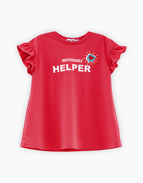 Туника в оттенке радужный красный для девочки Туника в оттенке радужный красный для девочки