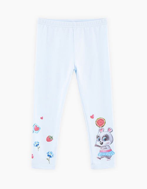 Голубые леггинсы для девочки