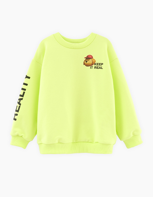 Свитшот оттенка киберлайм для мальчика