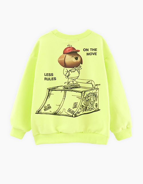 Свитшот оттенка киберлайм для мальчика