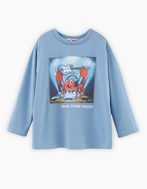 Светло-синий лонгслив для мальчика