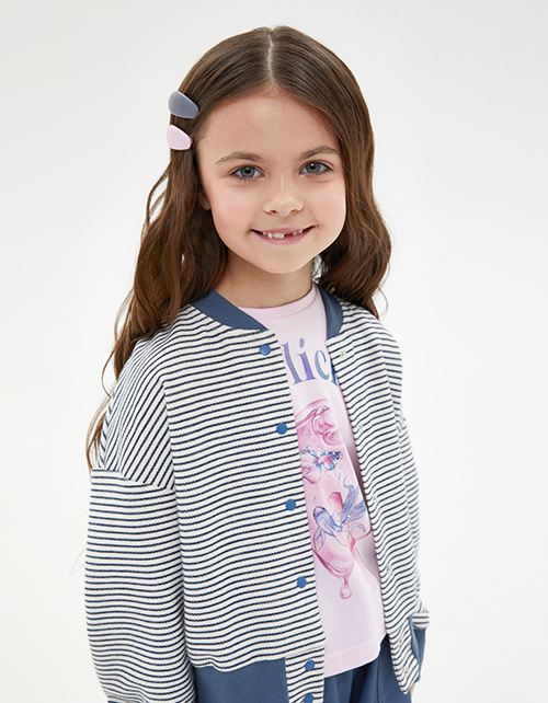 Жакет в полоску для девочки Жакет в полоску для девочки