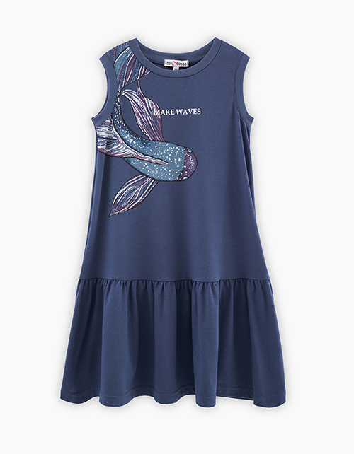 Платье оттенка деним для девочки