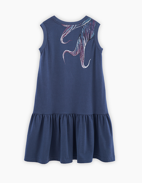 Платье оттенка деним для девочки