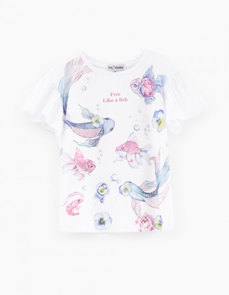 Белая футболка для девочки