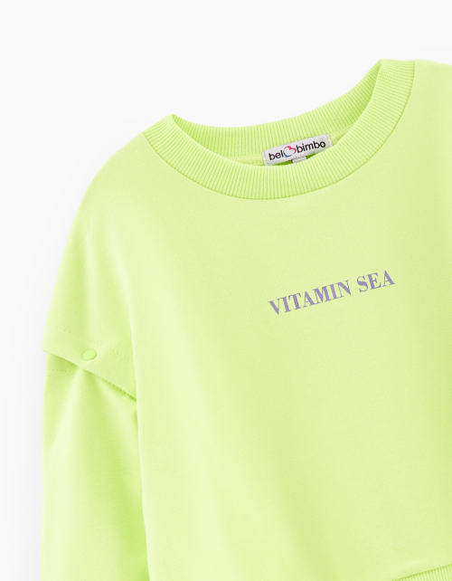 Свитшот в оттенке киберлайм для девочки Свитшот в оттенке киберлайм для девочки