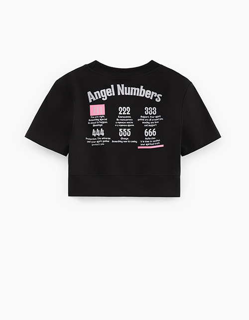 Чёрный кроп-топ для девочки