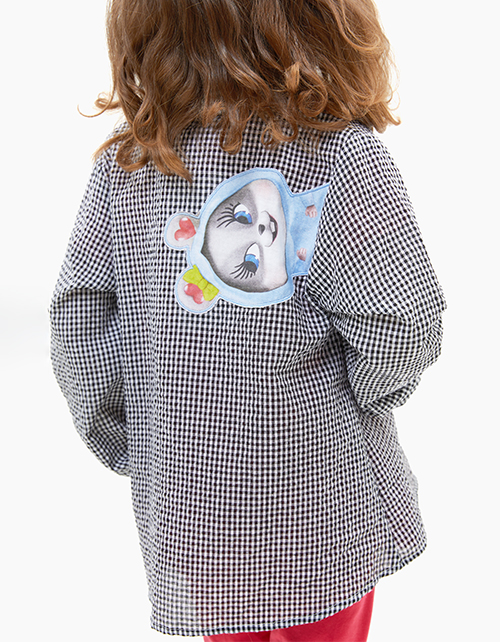 Рубашка в клетку для девочки