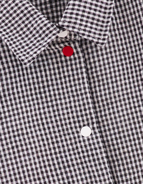 Клетчатая кроп-рубашка для девочки Клетчатая кроп-рубашка для девочки