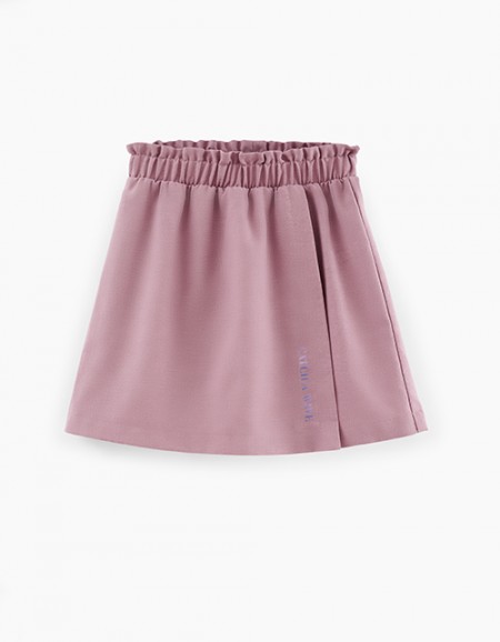 Юбка-шорты пепельно-розового оттенка