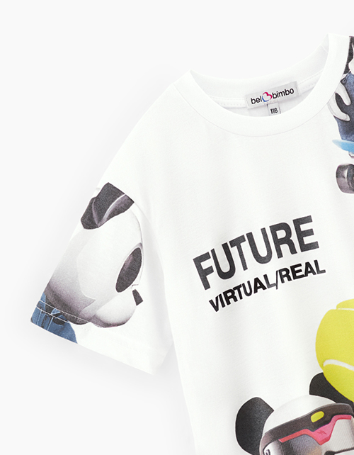 Белая футболка для мальчика