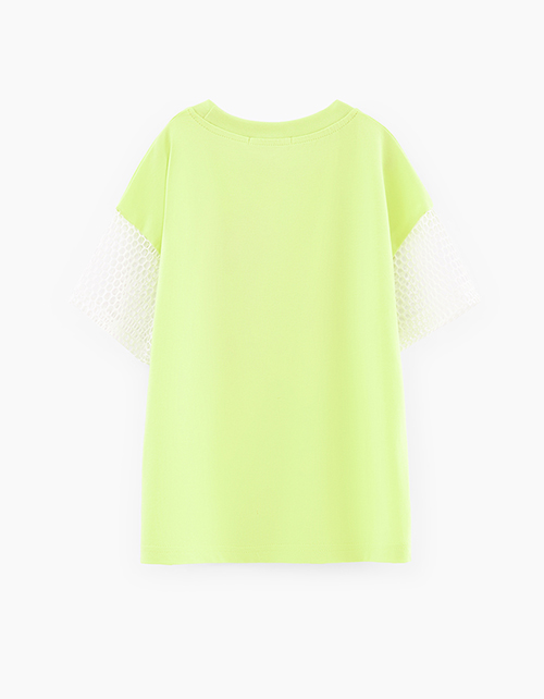 Футболка сочного оттенка киберлайм для девочки