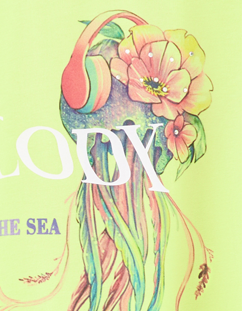 Футболка сочного оттенка киберлайм для девочки