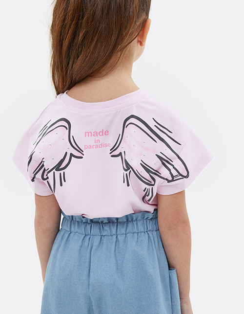 Футболка светло-розового оттенка для девочки