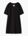 Чёрное платье-футболка для девочки