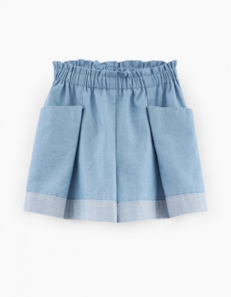 Светло-голубые шорты для девочки Светло-голубые шорты для девочки