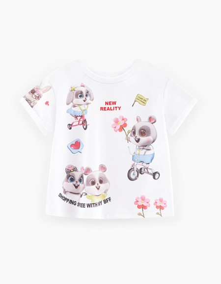 Белая футболка для девочки