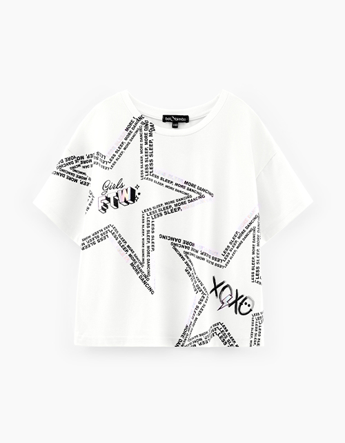 Белая нарядная футболка для девочки