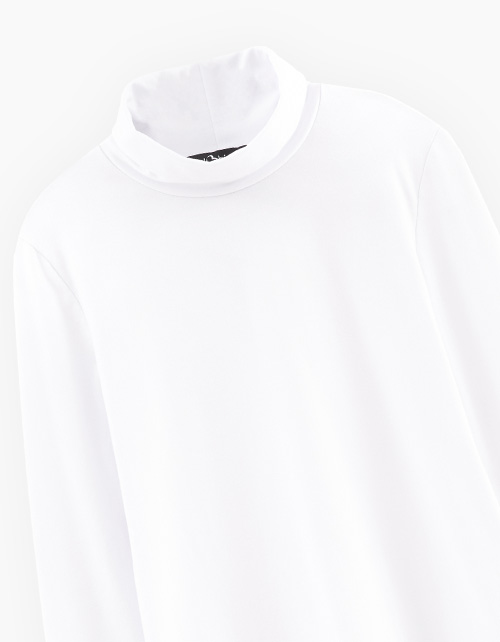 Хлопковая белая водолазка для девочки Хлопковая белая водолазка для девочки