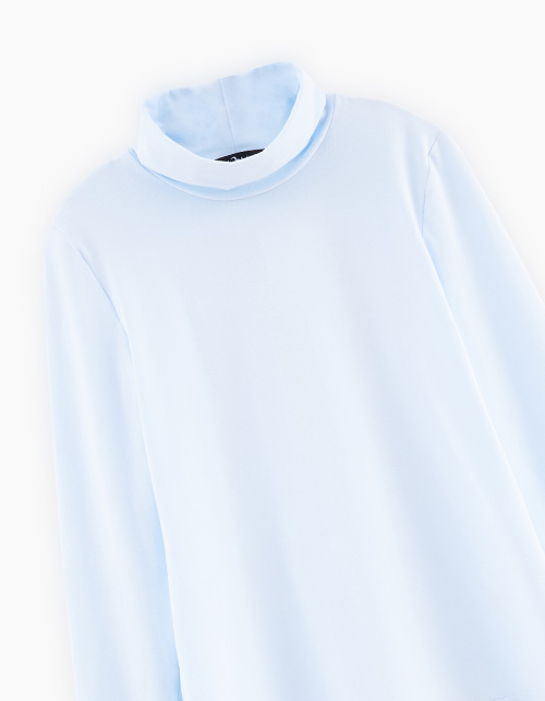 Хлопковая голубая водолазка для девочки Хлопковая голубая водолазка для девочки