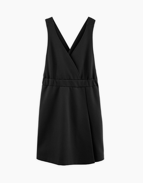 Чёрный сарафан с запахом для девочки Чёрный сарафан с запахом для девочки