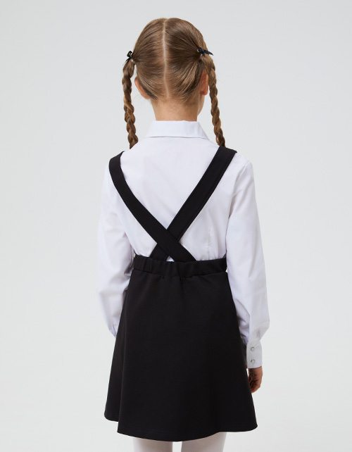 Чёрный сарафан с запахом для девочки Чёрный сарафан с запахом для девочки