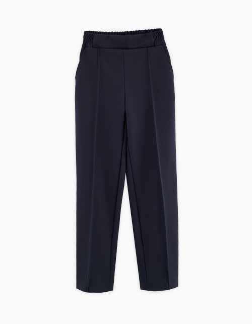 Зауженные тёмно-синие брюки для девочки Зауженные тёмно-синие брюки для девочки