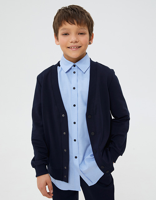Тёмно-синий кардиган для мальчика Тёмно-синий кардиган для мальчика