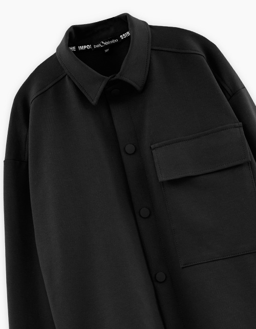 Чёрный жакет-рубашка для мальчика Чёрный жакет-рубашка для мальчика