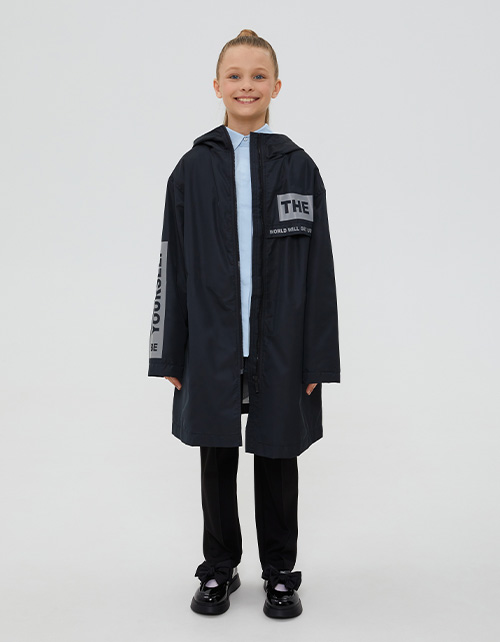 Плащ чёрного цвета для девочки
