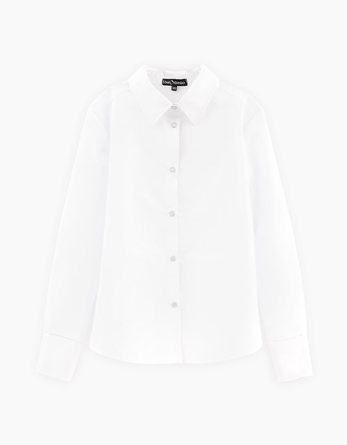 Белая блузка с длинным рукавом для девочки