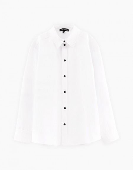 Дизайнерская школьная белая рубашка для мальчика Дизайнерская школьная белая рубашка для мальчика