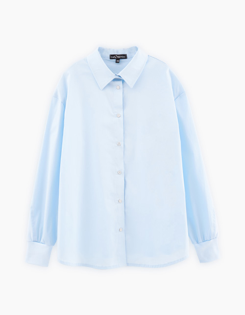 Дизайнерская школьная голубая блузка для девочки