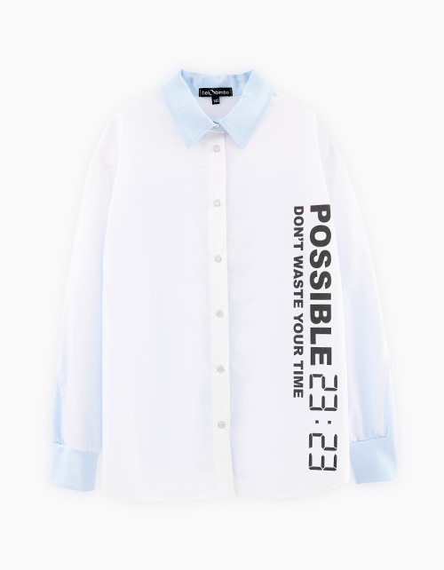 Дизайнерская белая блузка для девочки