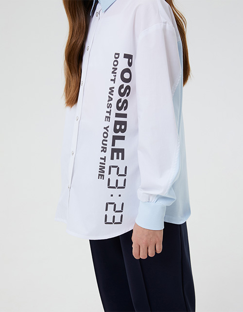 Дизайнерская белая блузка для девочки