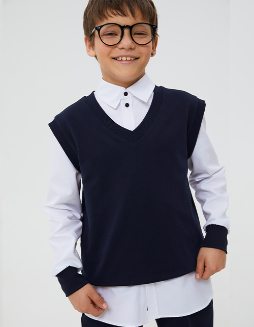 Комбинированная рубашка для мальчика Комбинированная рубашка для мальчика